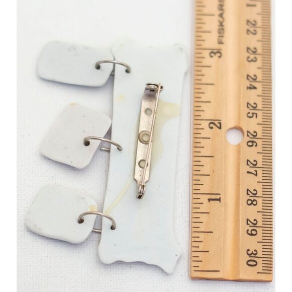 Vintage Motivational Ceramic Brooch - A3 - Picture 2 of 2